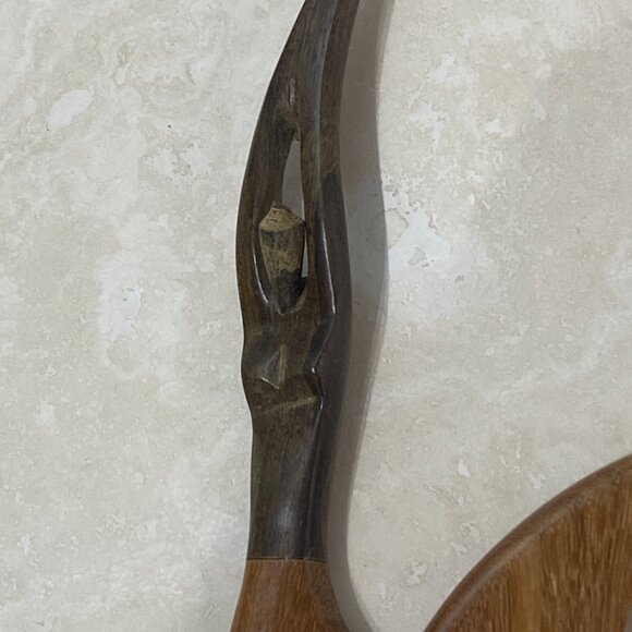 Wood Carving Danser, Natural Wood Artisan Sculpture, Small Decorative Statue - Picture 3 of 7